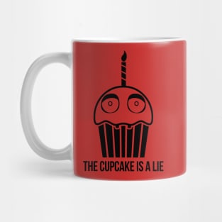 THE CUPCAKE IS A LIE - BLACK Mug